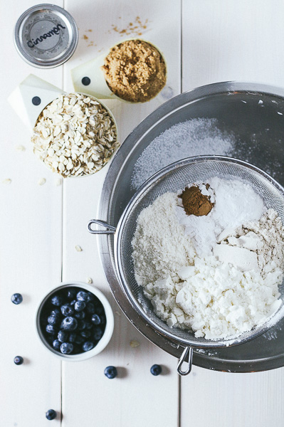 Paleo-ish Blueberry Oatmeal Waffles