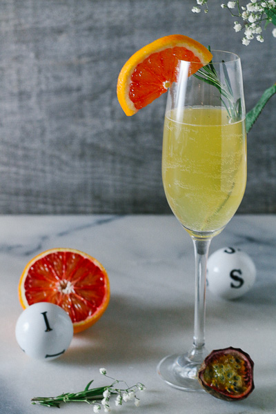 Just in time for Valentine's Day; wonderfully citrusy, festive, and easy-to-make Blood Orange Passionfruit Champagne Sangria!