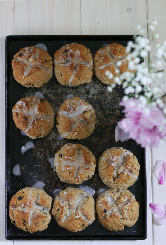 The best Hot Cross Bun recipe ever! Actually. And they're gluten-, egg-, dairy-free to boot! All the flavour of this Easter classic but allergen-free for the whole family!